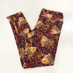 NWOT LuLaRoe Unicorn Leggings Jaguar Floral Tall & Curvy TC